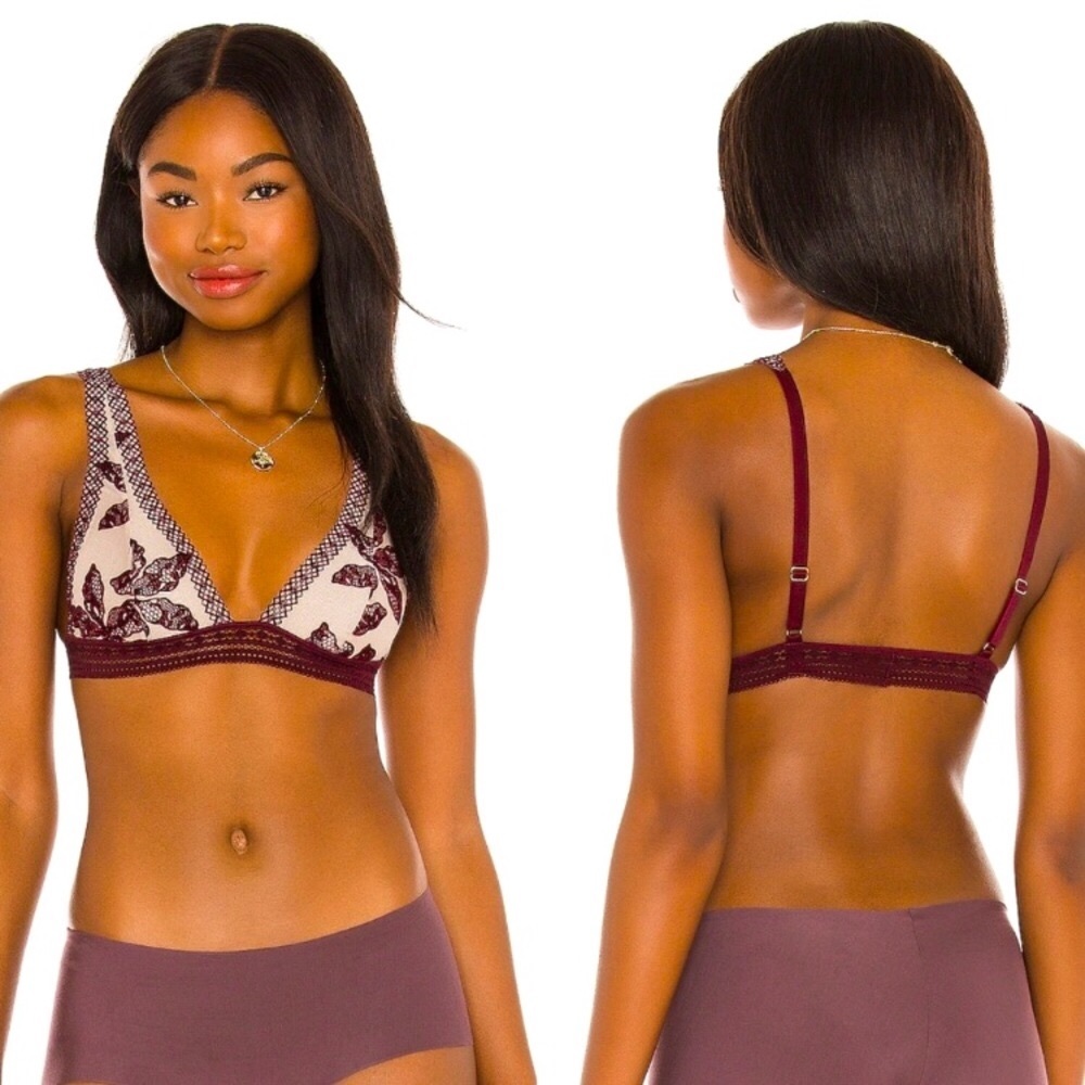 LAST 1!🌹🆕 Free People Alia Bralette in Bordeaux - Picture 2 of 15